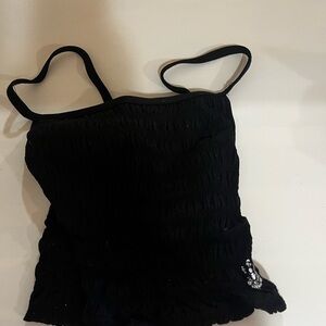 FP Movement Ruched Black Crop Top